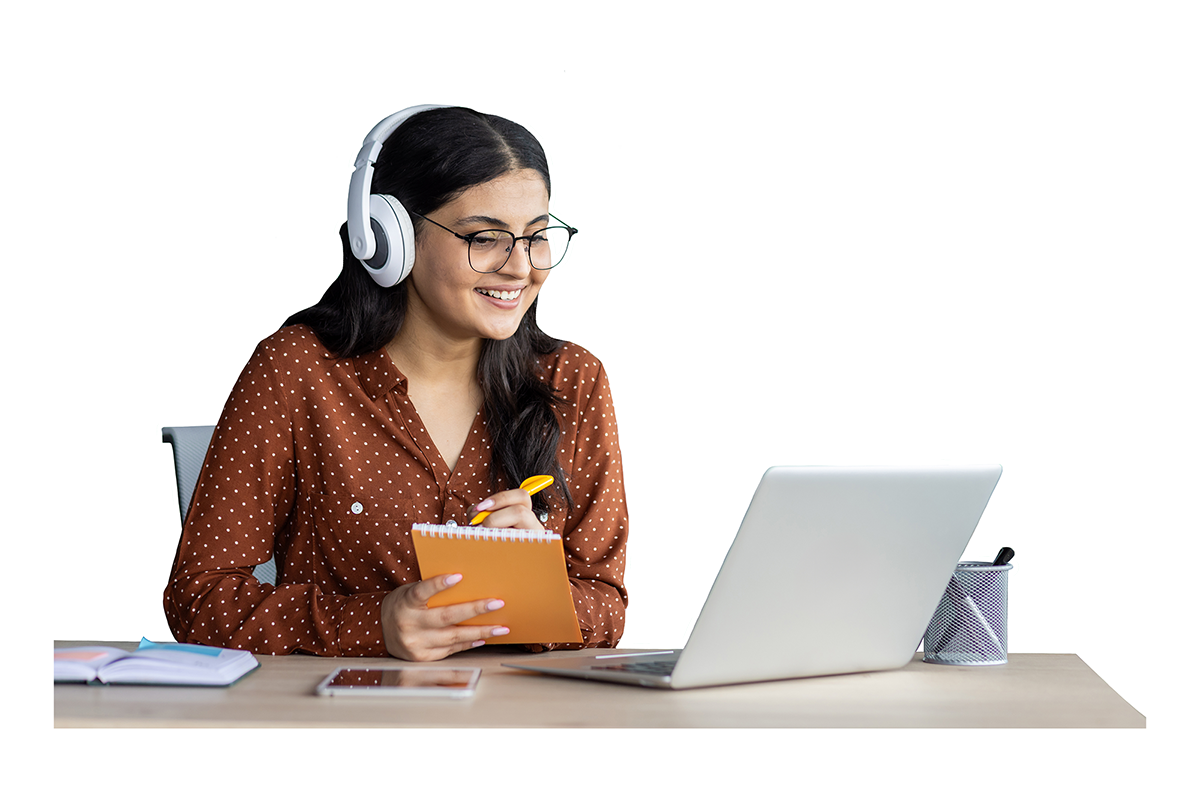 Person learning online